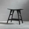 Hocker Blackstone Osso Eiche Schwarz Lackiert