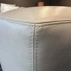 Hocker Damier Leder Nappa 401 Sabbia