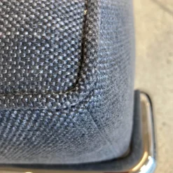 Hocker Designklassiker LC2 Stoff Grau Savanna 13E398 Stahlrohr Chrom