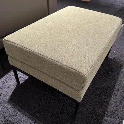 Hocker Glove Pure Jr 8950 Stoff Plutone Grün Gestell Massive Buche Schwarz Lackiert