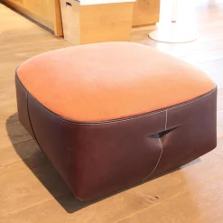 Hocker Isanka Korpus Bezug Leder Saddle Coffee Sitzfläche Bezug Stoff Lino 7710 Crimson