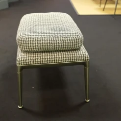 Hocker Mirto Stoff Super Scozia Füße Hartzinnfarben Lackiert