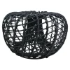 Hocker Nest Weave Lava Grey Schwarz Grau