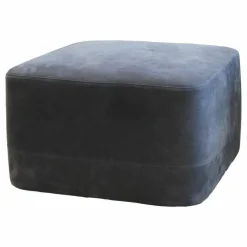 Hocker Pouf New York Leder Nabuk 5 Grafite Cat. Y Grau