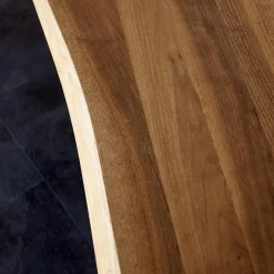 Holzbank Nussbaum Gestell Metall Schwarz