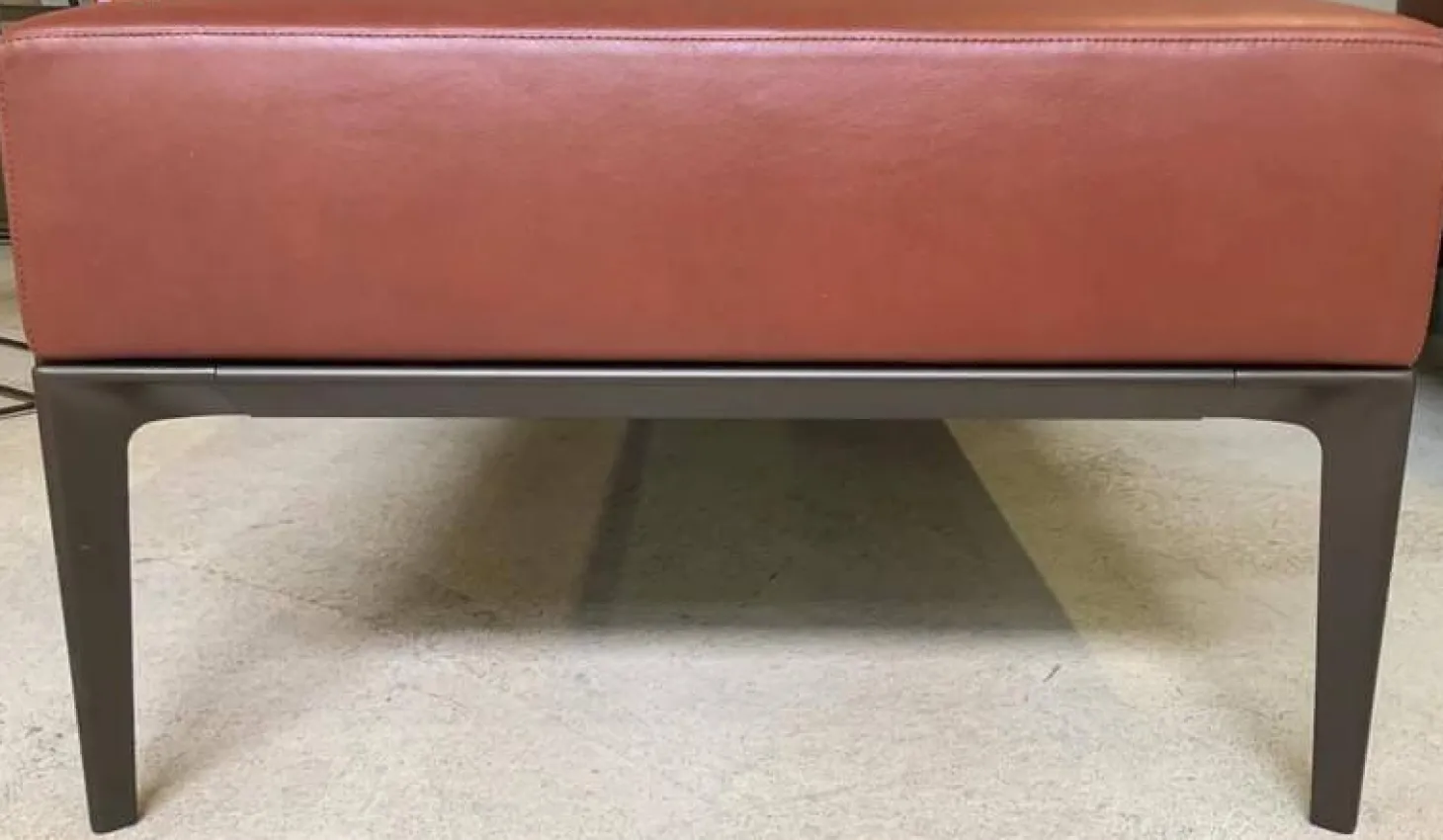 Jaan Bench 786-20 H1 Leder Elen Marron Unterplan 786 U1 Aluminium Matt Pulverbeschichtet Bronze