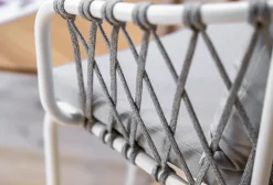 Joval Indoor Tisch Plektron Eiche Massiv Gestell Weiß Pulverbeschichtet Mit Stuhl Eden Und Stuhl Kopenhagen