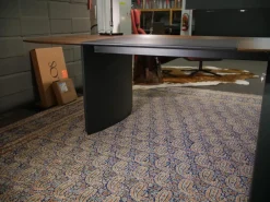 Keypiece Communication Desk Nussbaum Höhenverstellbar Mit Leder Ein- Und Auflagen