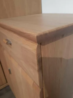 Kleiderschrank Lando Eiche Sand Türen Massiv Korpus Furniert