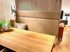 Komfort Bankteil Wandhängend Leder Terra Beige Mit Abnehmbarem Kopfteil