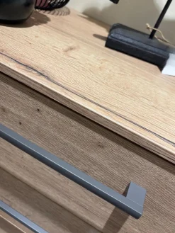 Kommode Airline 300 Lack Bianco Weiß Matt Absetzung Eiche Silea 4 Schubkästen Und 1 Tür