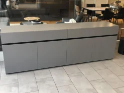 Kommode Alea Lack Front Vulkangrau Grau Inne Schwarz