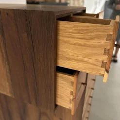 Kommode Kunstobjekt Korpus Altholz Massiv Front Eibe Massiv Geheim Verriegelbar