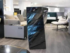 Kommode Piroette Lack Schwarz Hochglanz