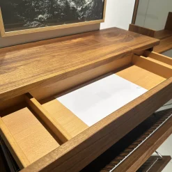 Kommode Schuhschrank Cubus Nussbaum Naturöl Mit Wandspiegel Rahmenlos Mit U Bord Ablage