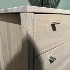 Kommode Sesam Eiche Weißöl Mit Nickelknöpfen