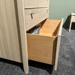 Kommode Sesam Eiche Weißöl Mit Nickelknöpfen