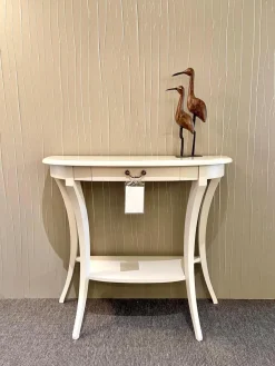 Konsole 4800 A Halbrund Altweiß Patiniert