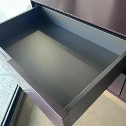 Konsole Alcor Weinrot Gestell Nickel Bronzefarbig Lackiert