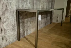 Konsole Cassandra Farbe Silber Platte Glänzend Struktur Metall