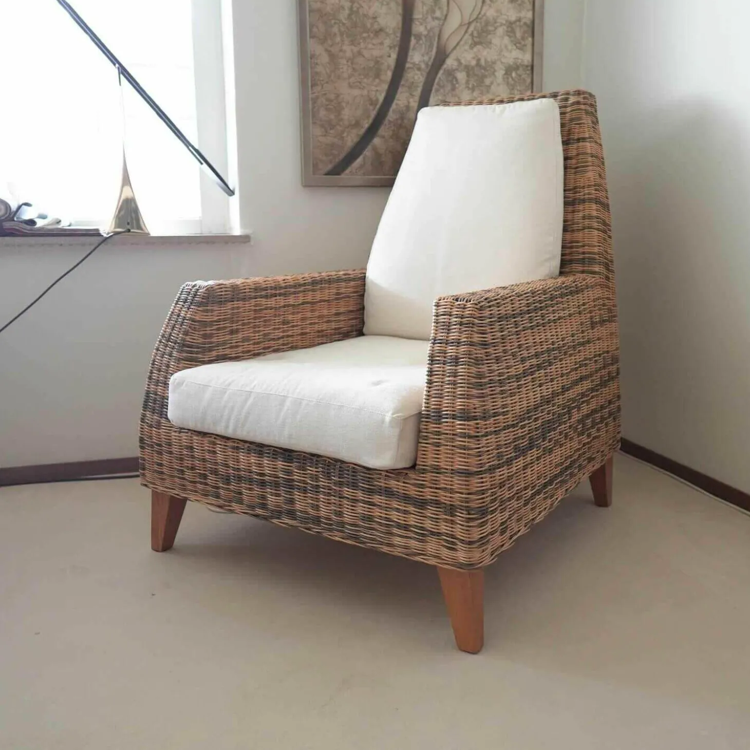 Korbsessel Dolce Stoff Weiß