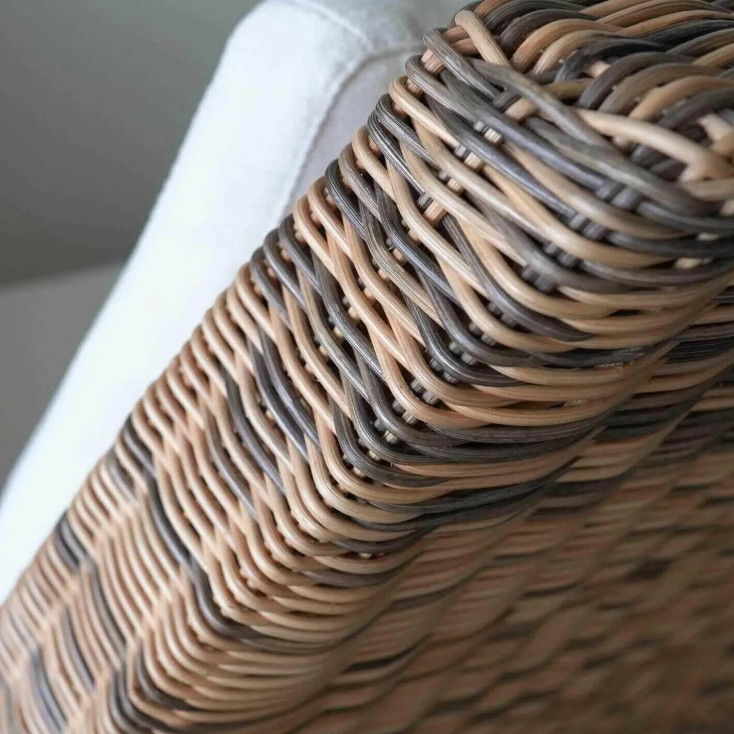 Korbsessel Dolce Stoff Weiß