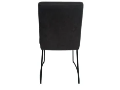 Kufenstuhl Stoff Anthrazit Gestell Kufen Edles Schwarz Matt