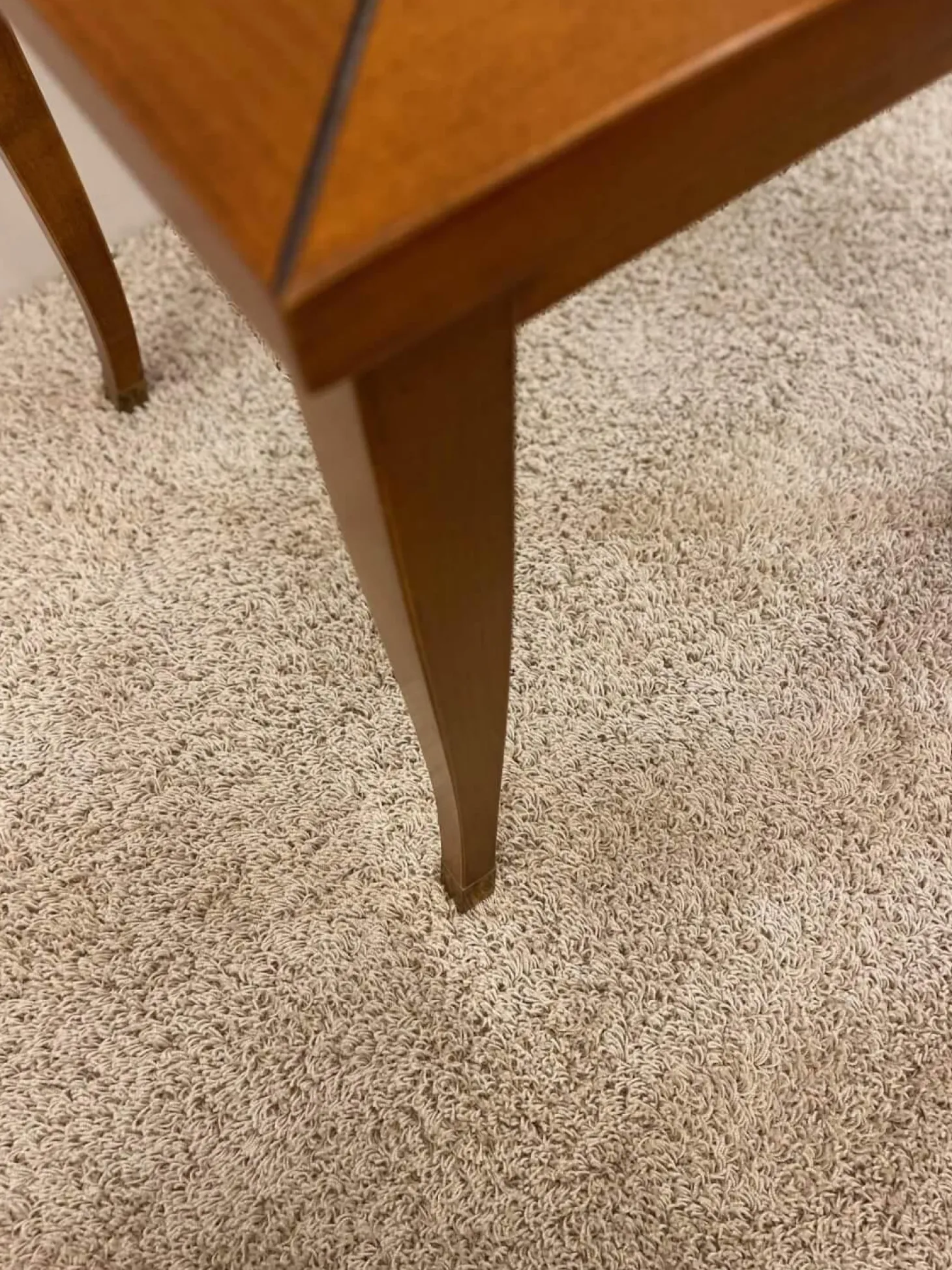 Lampentisch 3183 MM Platte Glas Gestell Französischer Kirschbaum Handgewachst Und Handpoliert