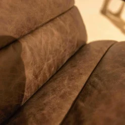 Ledersessel SP120 Leder Frame Gestell Metall Mit Hocker