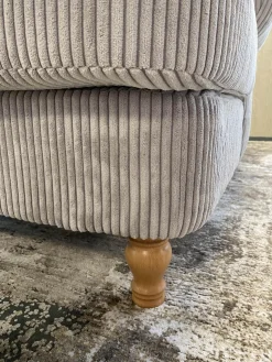 Lesesessel 47003 Stoff Cord 16005 28 Silber Fuß Buche Natur Gedreht Inklusive Kissen