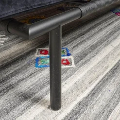 Liege Campus De Luxe Stoff City Velvet Schwarz Rücken Und Applikationen Leder Galaxy Schwarz Mit Rückenkissen