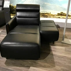 Longseat Sessel Emily Leder Noblesse 19 Schwarz