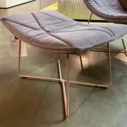 Loungesessel Nest Pure Stoff Seven 71 Lavendel Violett Schale Formflies Grau Gestell Rose Inklusive Hocker