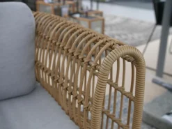 Loungesessel Nest Stoff Natte Light Grey Gestell Faser Natural