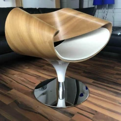 Loungesessel Perillo Leder Lavalina Weiß