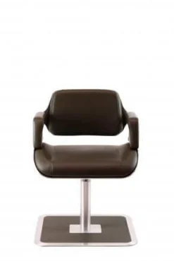 Loungesessel 810S Silver Leder Premium Oliv Braun-Grün Gestell Metall