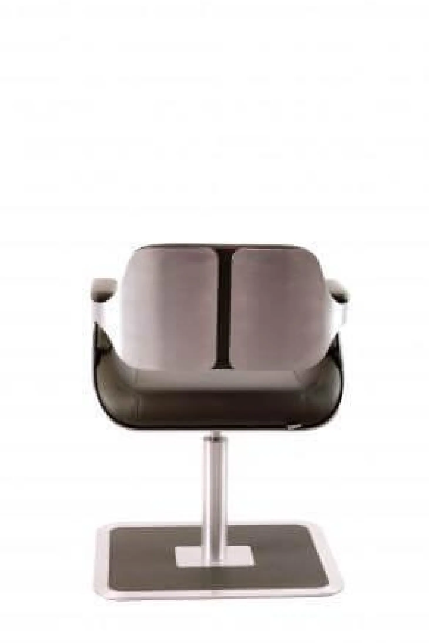 Loungesessel 810S Silver Leder Premium Oliv Braun-Grün Gestell Metall