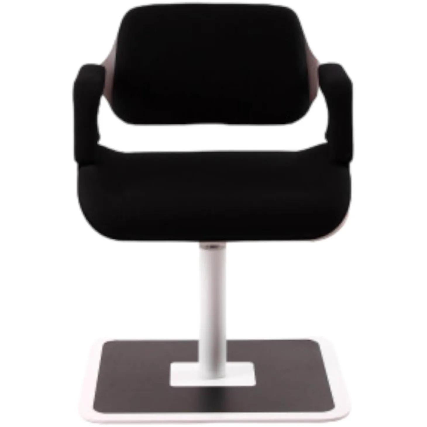 Loungesessel 810S Silver Stoff Tonica Schwarz Gestell Metall Weiß-Silber Beschichtet