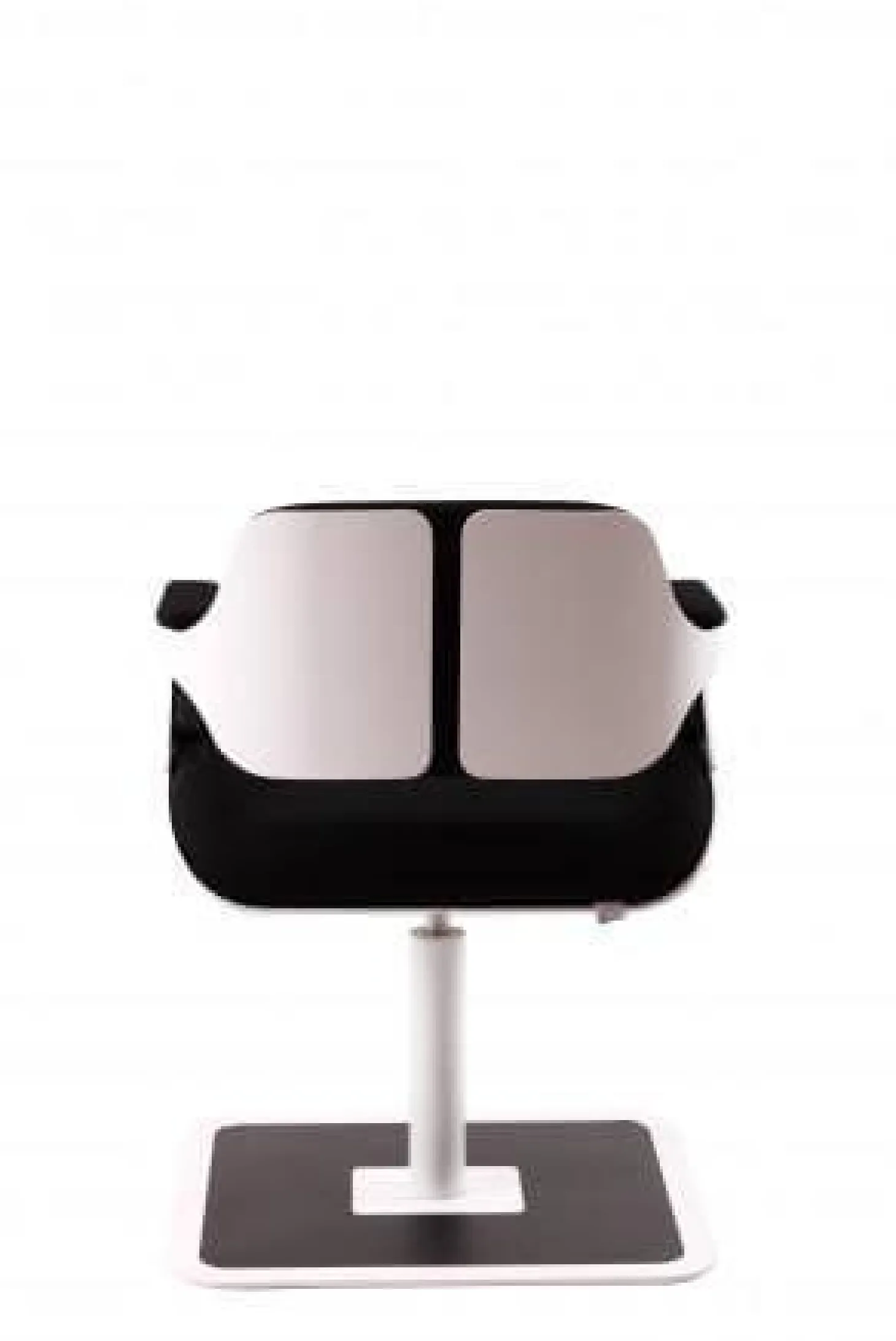 Loungesessel 810S Silver Stoff Tonica Schwarz Gestell Metall Weiß-Silber Beschichtet