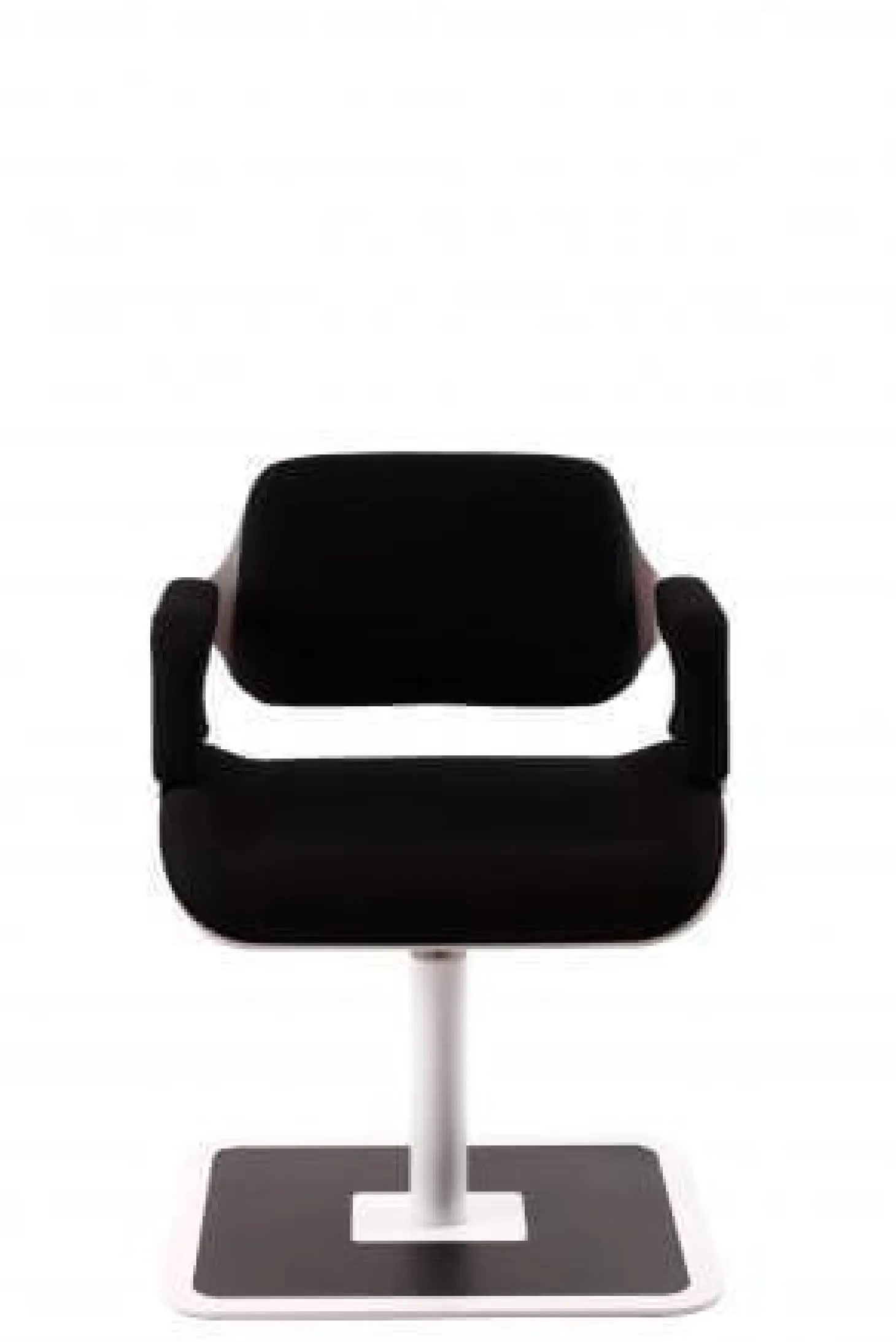 Loungesessel 810S Silver Stoff Tonica Schwarz Gestell Metall Weiß-Silber Beschichtet