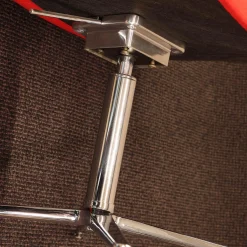 Loungesessel W-Lounge Chair 3 Stoff Rot Kreuzfuß Chrom