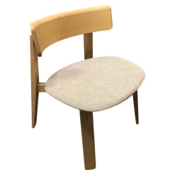 Lounge-Stuhl Nora Eiche Massiv Weiß Geölt Stoff Main Line Flax Archway