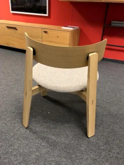 Lounge-Stuhl Nora Eiche Massiv Weiß Geölt Stoff Main Line Flax Archway