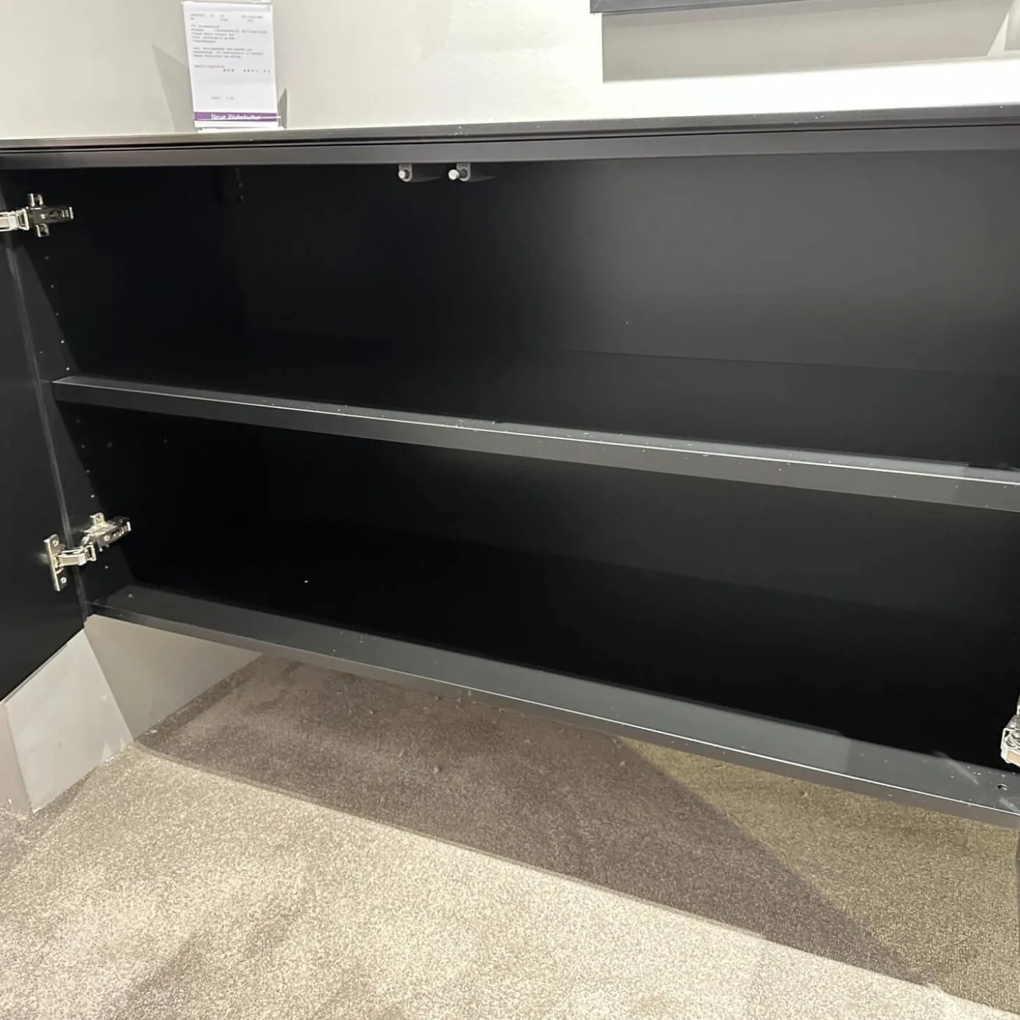 Lowboard Cosmo Lack Basis Schwarz 046 Wandhängend