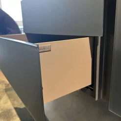 Lowboard Jorel Mattglas T83 Navy Und 82 Atlantic Inklusive Wandregal Lilu Und Beleuchtung