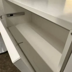 Lowboard Matrix Leder Weiß 13 Inklusive TV Einsatz Mit Kadelabdeckung