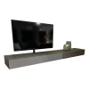 Lowboard Next Korpus Smart Lack Granite Grau Stofffront Grey Grau Mit Soundbar Und TV-Halterung