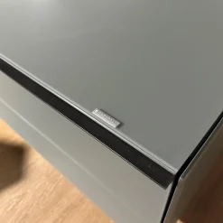 Lowboard Scala Lack Anthrazit Und Grau Metallgestell Schwarz Inklusive Beleuchtung