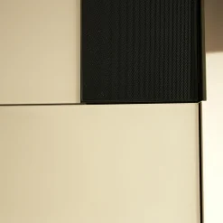 Lowboard Soma 1312 Phonoschrank Lack Lichtgrau Drehsäule Schwarz