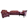 Modell Lara Sofa 2,5 sitzig, Sessel, Beistellsessel Modell Broadway Bezug grauviolett florence 1026 115 Keder Dinamica 112 Massivholfüße lackiert